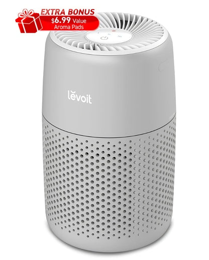 Core Mini Air Purifier with Aromatherapy Function for Bedroom and Office (178 Sq. Ft), Gray