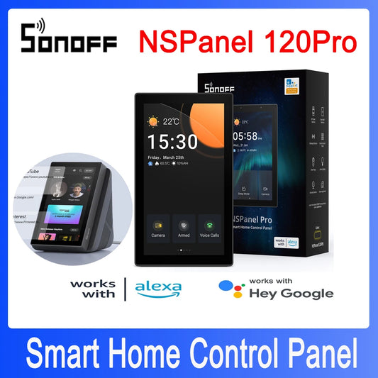 Nspanel Pro 120/86 Smart Home Control Panel Touch Screen Zigbee3.0 Gateway Voice Control via Alexa Google Matter Ewelink