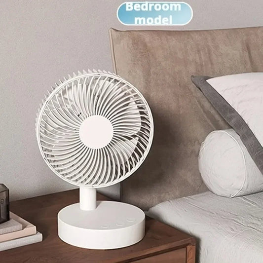 Youpin Fan Small White Desktop Timer Mute with Four-Speed Adjustable Portable Fan Recharging Models Detachable Desk Fan