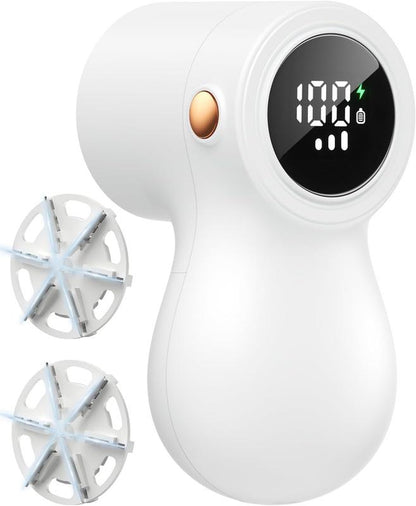 Fabric Shaver, Coldsky Lint Remover for Clothes with 3 Replaceable Blades, Electric Lint Shaver with Digital Display, 3-Speeds Defuzzer for Removing Fuzz and Pill from Sweater