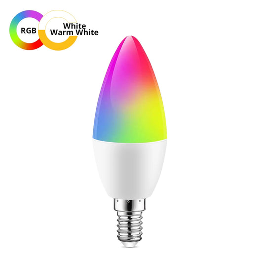 Tuya Smart Life Home Lamp Wifi LED Light Bulb RGB E27 E14 GU10 220V Dimmable Candle Spotlight Compatible Alexa Google Home