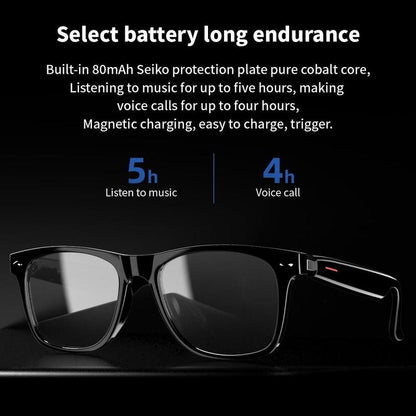 E13 Anti-Blue Light Smart Glasses, Touch Control Multi-Functional Smart Glasses, Portable Stereo Sound Effect Glasses Headset for Men & Women
