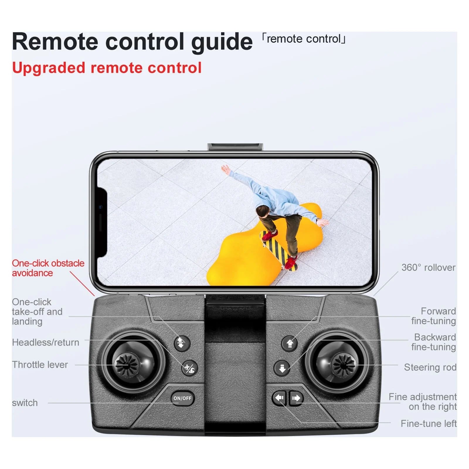 Foldable Drone with Dual 4K HD Camera,  Aerial Drones with 2 Batteries Carrying Bag